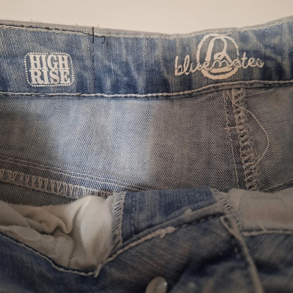 Bluenotes ombre raw hem  studded high waist denim shorts SZ 27 - Picture 6 of 8